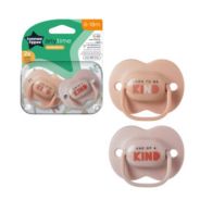 Anytime Soother - 6-18M - Girl - Includes steriliser Box -  BPA-Free Silicone Baglet - Pack of 2 