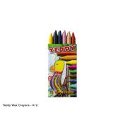 Teddy Wax Crayons 12pk