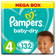 Baby Dry Size 4 Mega Box 132