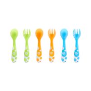 Multi Coloured Forks & Spoons 6 pack