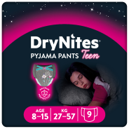 Dry Nites Pyjama Pants Size 8-15 Girls 9's