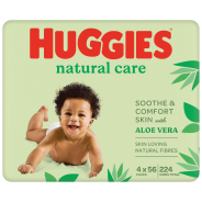Baby Wet Wipes Natural Care Quad Pack