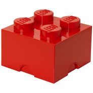 Storage Brick 4 Knob (25cm) - Red