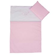 3 Piece Cot Linen Set - Pink Stars