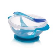 Suction Bowl & Spoon - Blue