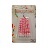  Birthday Candles Pink 12 Pack
