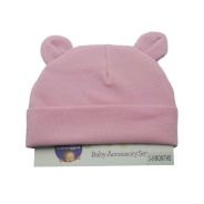 2 PACK INFANT WINTER HAT SET PINK AND WHITE 