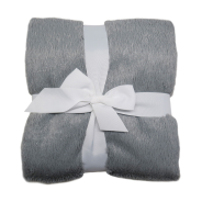 Large Fur & Foil Blanket- Grey