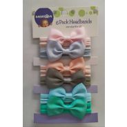 6 Pack Bow Headband Set