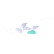 Cloud Garland - White and Mint