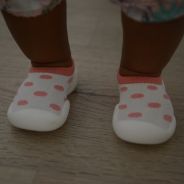 Snug On Shoes Pink Dots 6-12 Months
