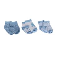Snuggle-Time Non-Slip Sock Set - 3 Pack - Blue 