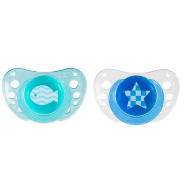 2pk Soother Air Night + Case 6-12m - Boy