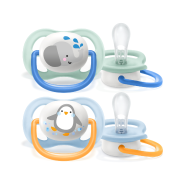 Ultra-Air Soother 0-6m - Animals - Elephant & Penguin