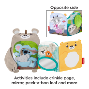 Fisher-Price Sit & Snuggle Activity Book Plush Animal Baby Toy